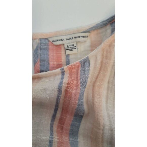 American Eagle Boho Style Bell Sleeve Top - Picture 4 of 7